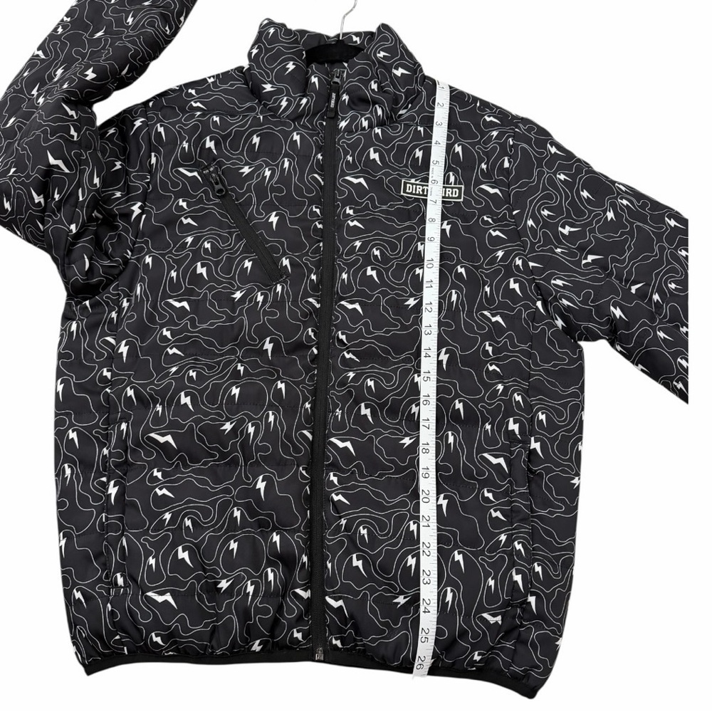 Dirtybird Records Lightning Bolt Puffer Jacket Size Medium - Picture 10 of 10